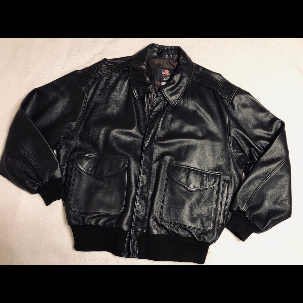 US Wings, men's XXL, black bomber jacket